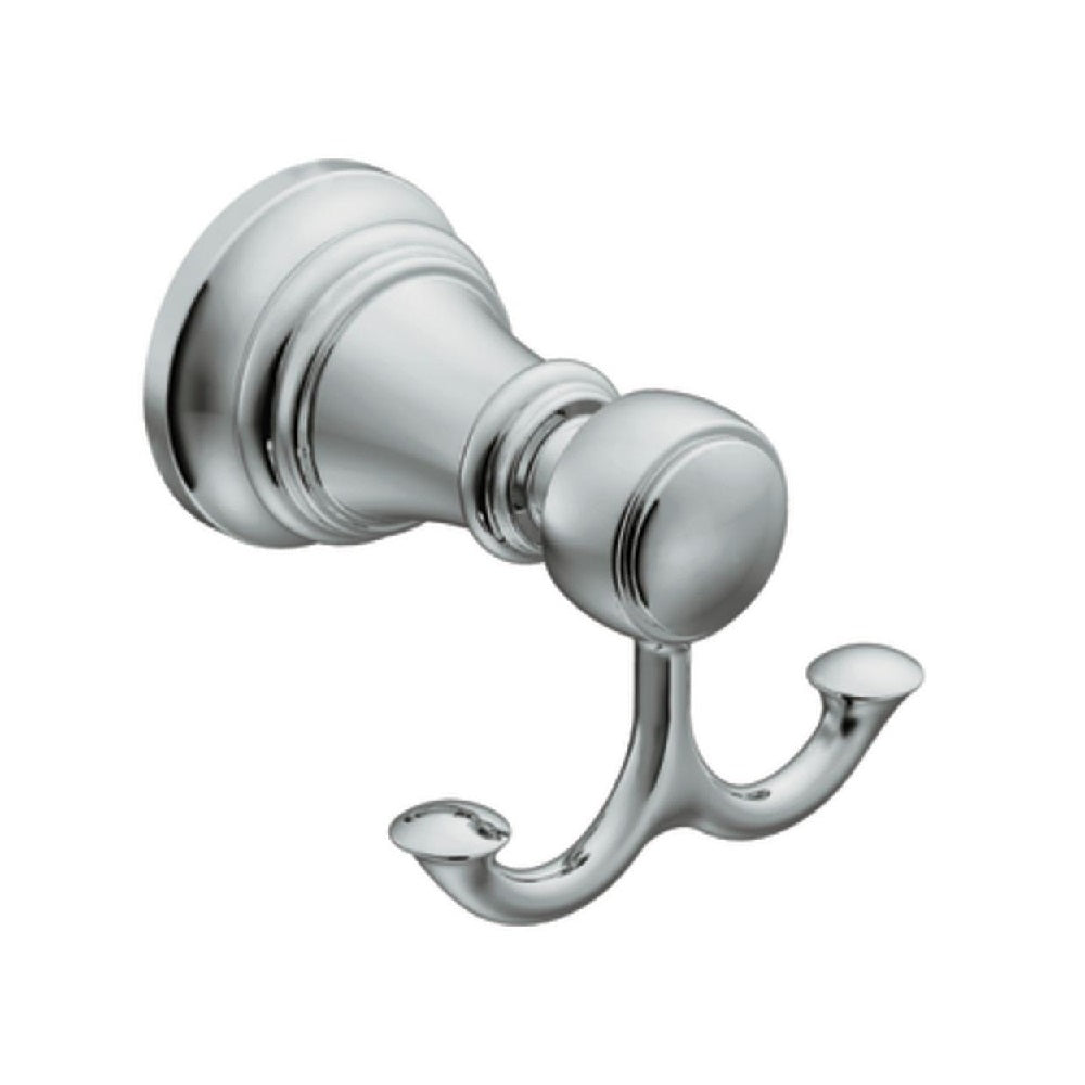 Moen YB8403CH Weymouth Double Robe Hook, Bright Chrome