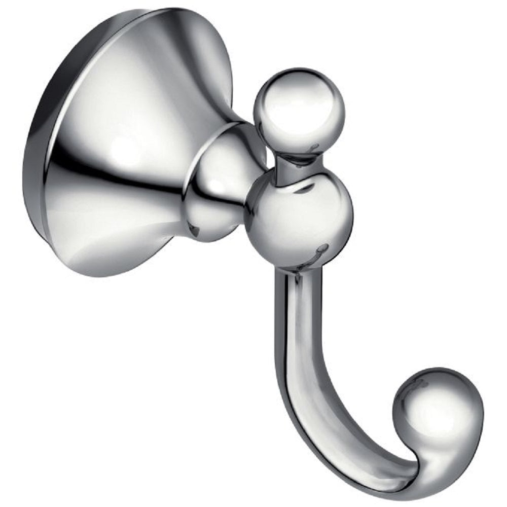 Moen YB5203CH Wynford Double Robe Hook, Bright Chrome