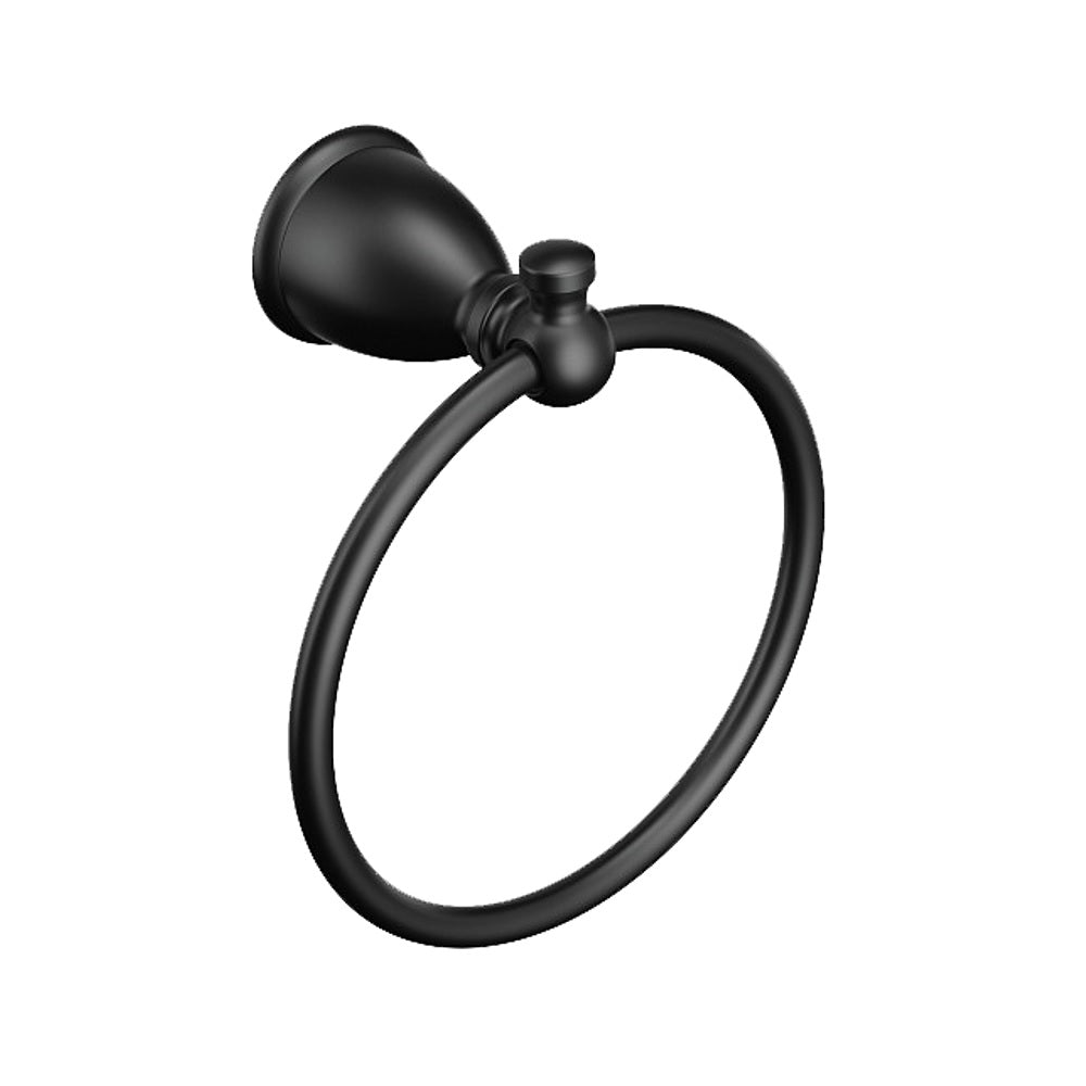 Moen Y3186BL Caldwell Towel Ring, Black, Metal