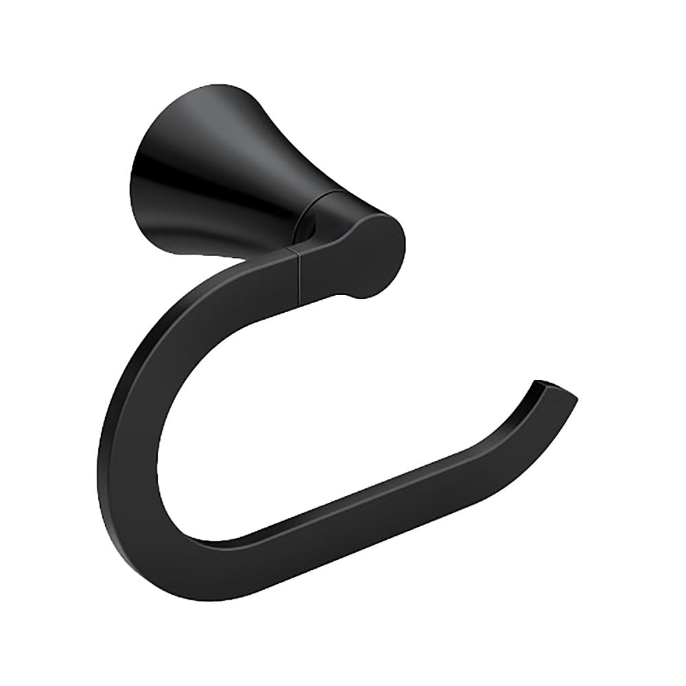 Moen Y0786BL Mikah Towel Ring, Zinc, Matte Black