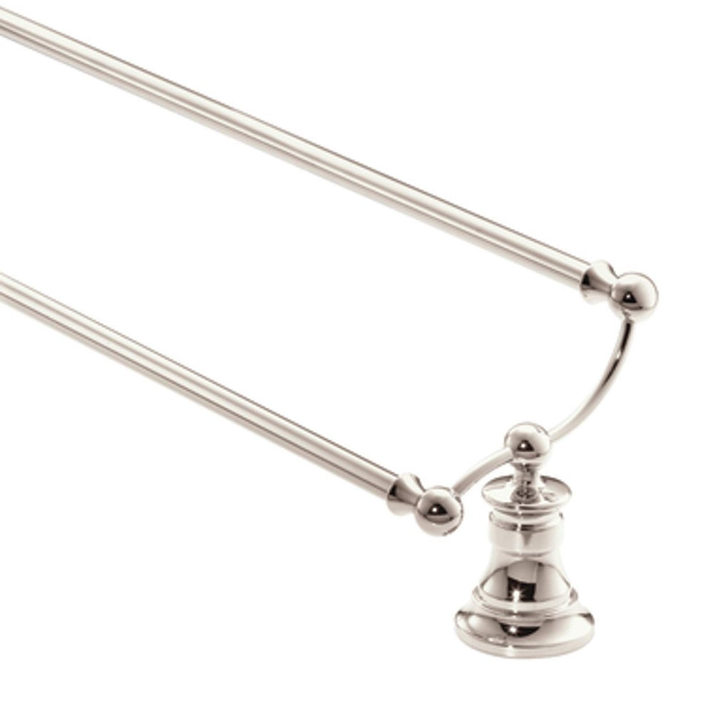 Moen YB9822NL Waterhill Double Towel Bar, 24", Polished Nickel