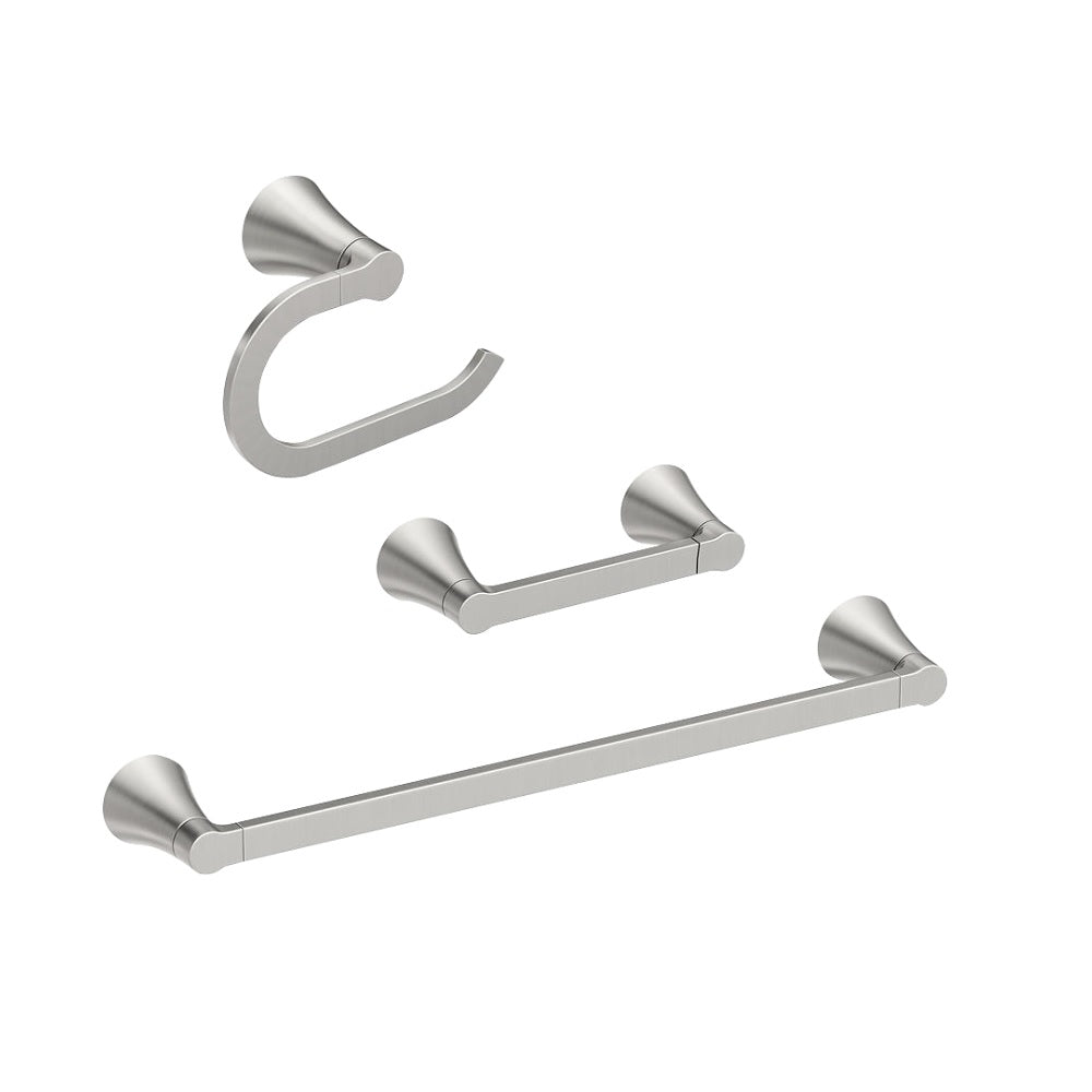 Moen Y0733BN Mikah Bathroom Hardware Set, Zinc, Brushed Nickel