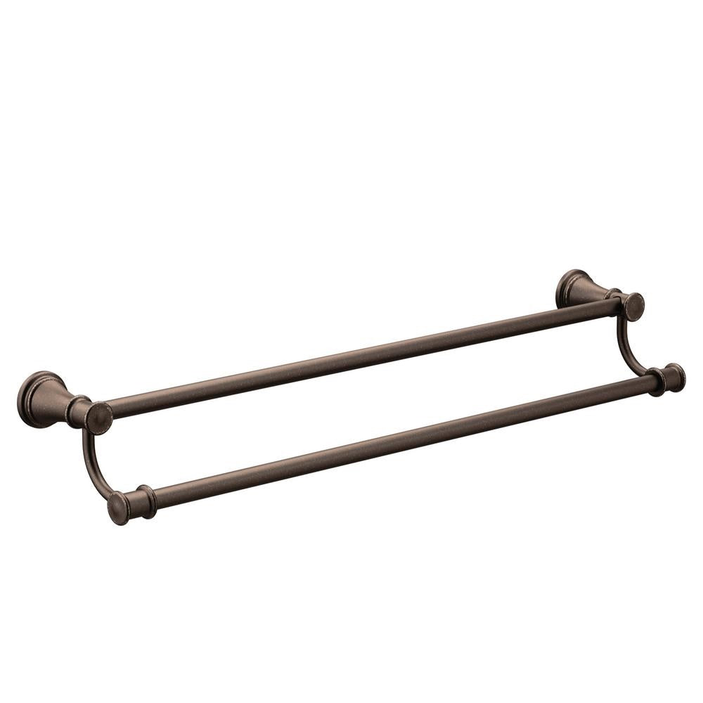 Moen YB6422ORB Belfield Double Towel Bar, 24", Oil Rubbed Bronze