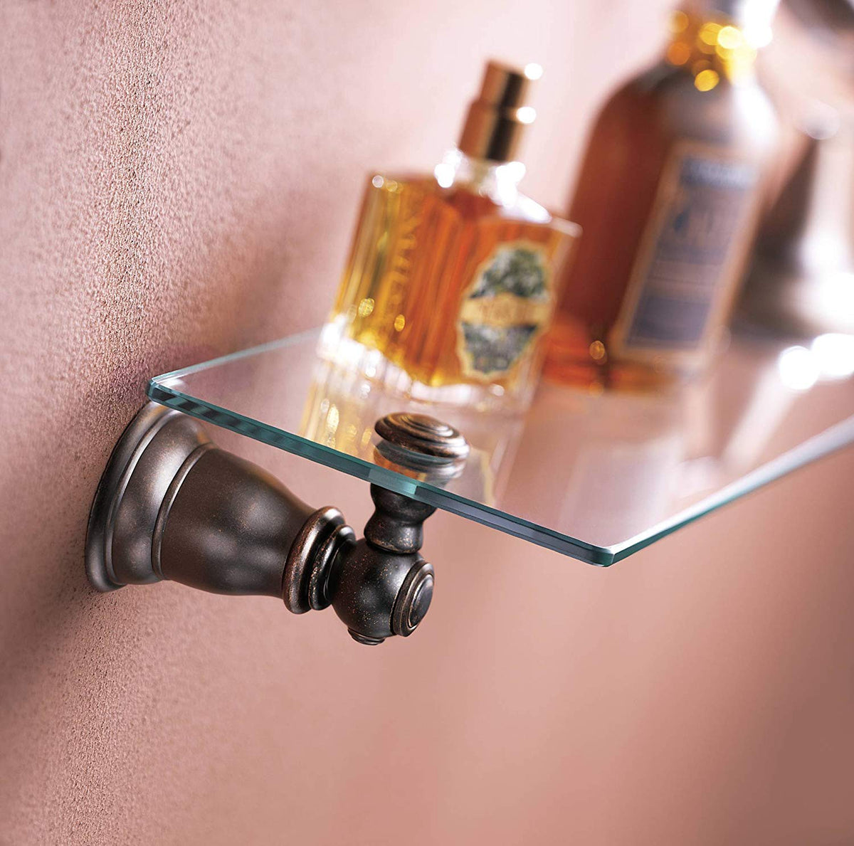 Moen YB5490ORB Kingsley Glass Vanity Shelf, 22-3/4", Oil Rubbed Bronze
