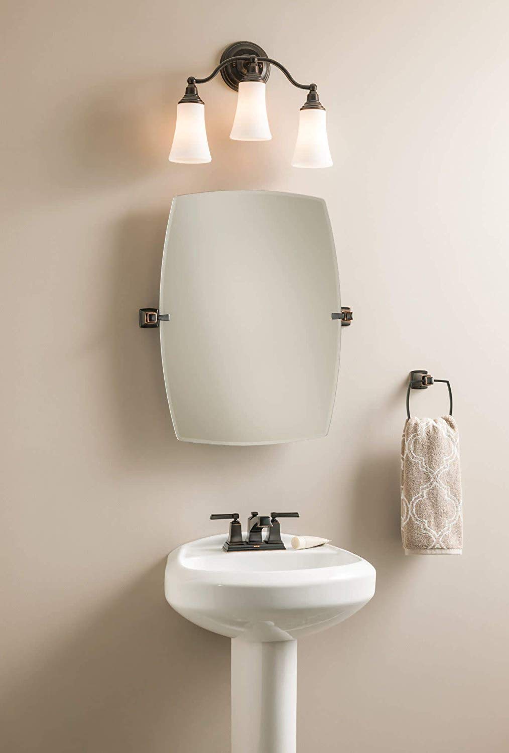 Moen YB8263ORB Rothbury Triple Bathroom Vanity Light, Oil Rubbed Bronze