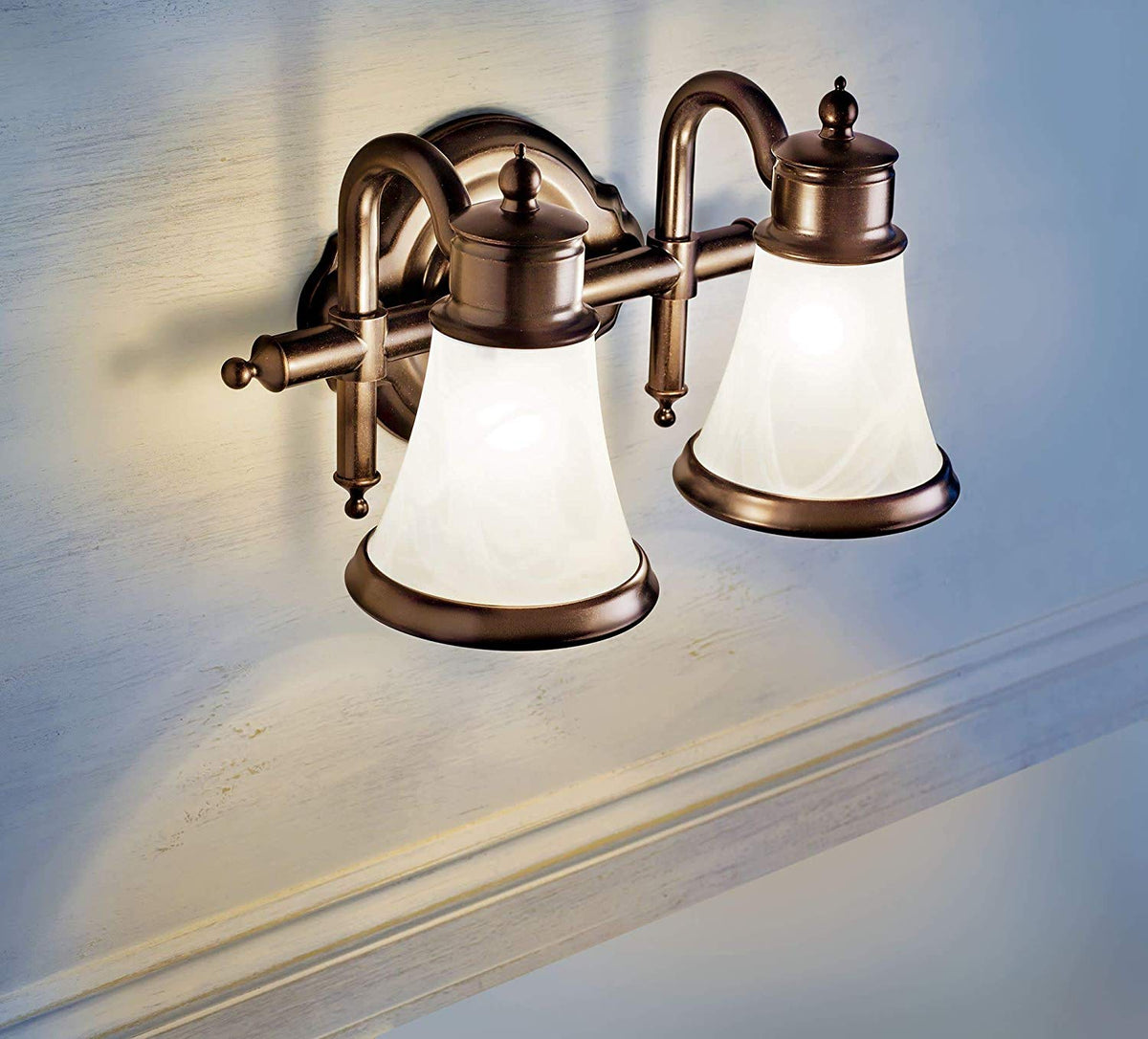 Moen YB9862ORB Waterhill Double Bathroom Vanity Light, Oil Rubbed Bronze