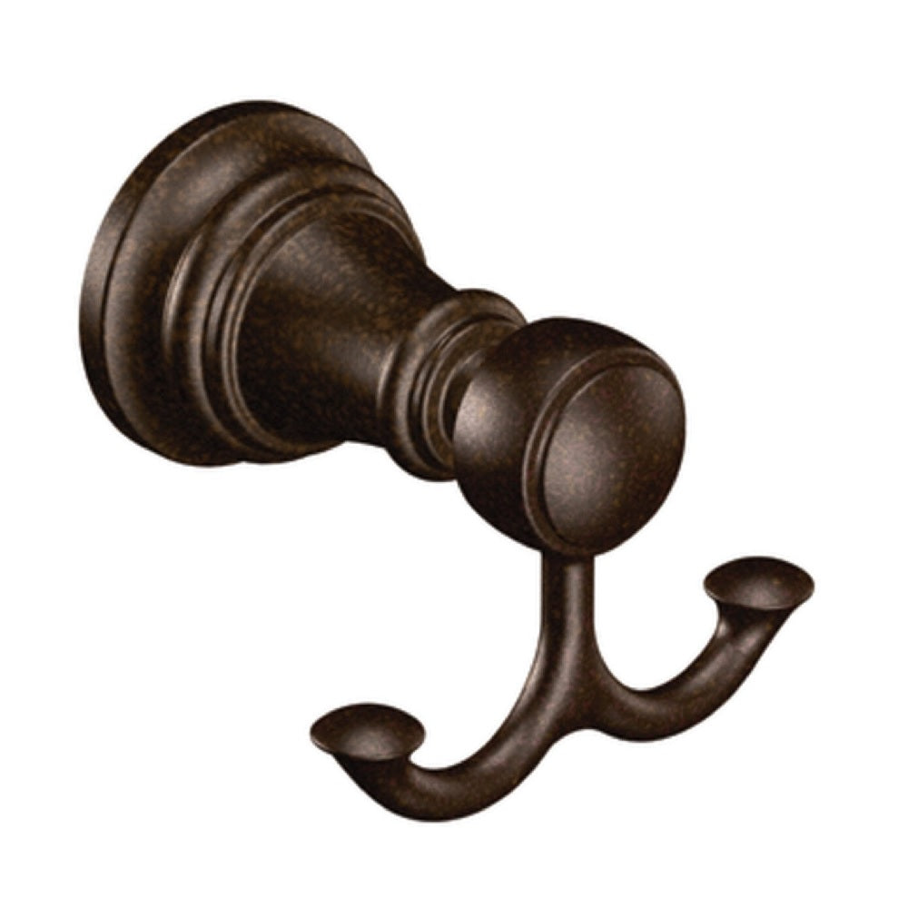 Moen YB8403ORB Weymouth Double Robe Hook, Oil Rubbed Bronze