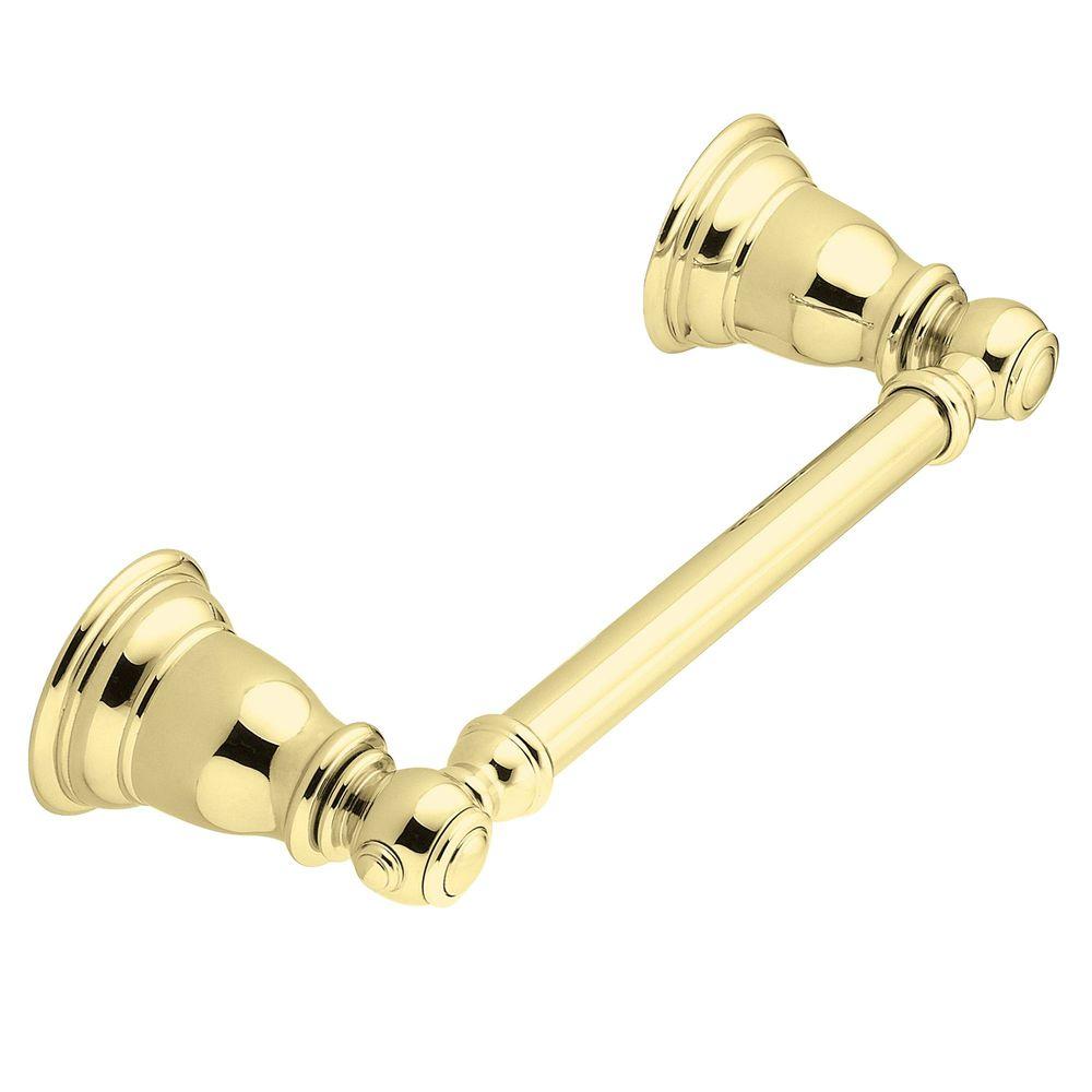 Moen YB5408PB Kingsley Pivoting Toilet Paper Holder, Polished Brass