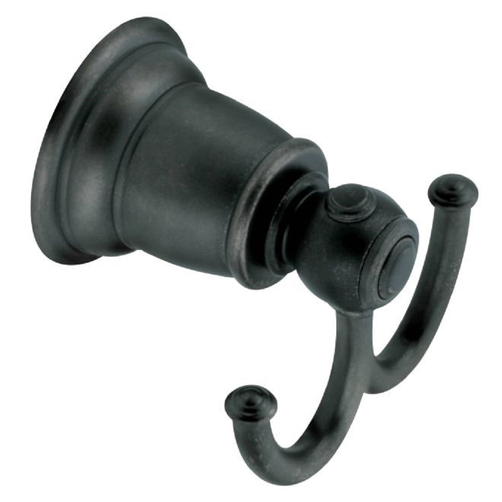 Moen YB5403WR Kingsley Double Robe Hook, Wrought Iron