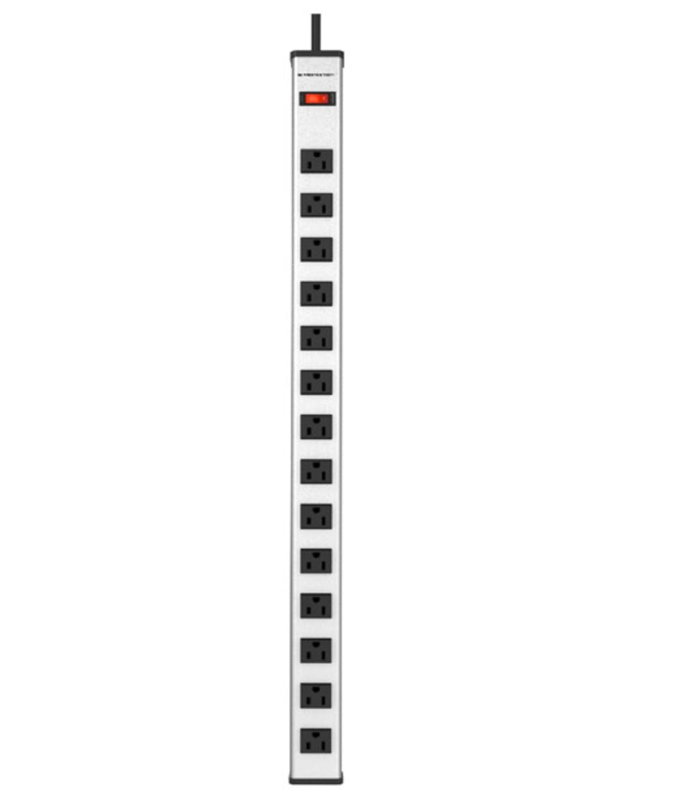 Monster 1814 Just Power It Up Power Strip With Surge Protection, Silver