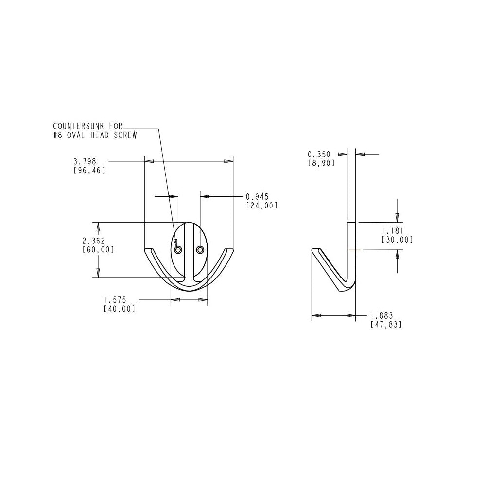National Hardware N807-010 Robe Hook, White