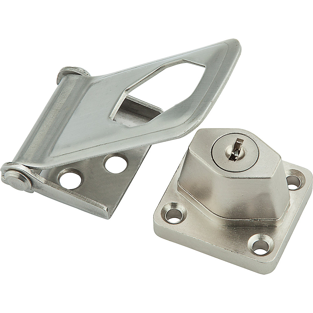 National Hardware N102-804 921 Keylocking Hasp, Stainless Steel, 3-1/2"