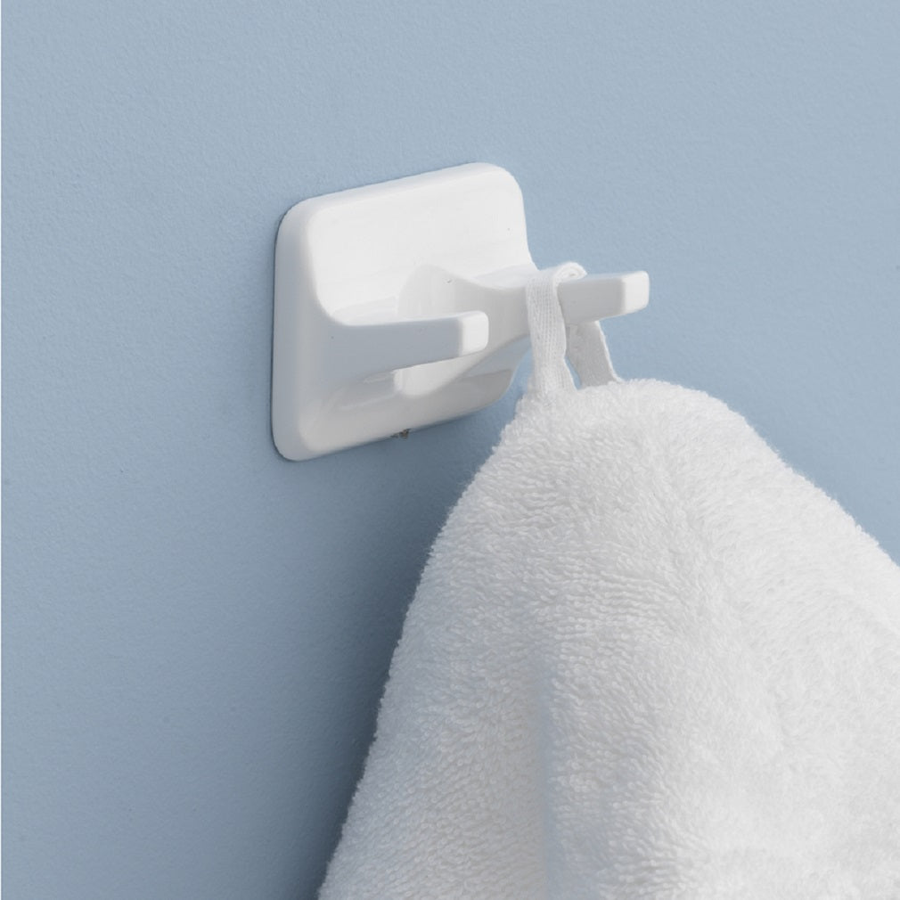 OakBrook 297-030607-OB Double Robe Hook, Die-Cast Zinc, White