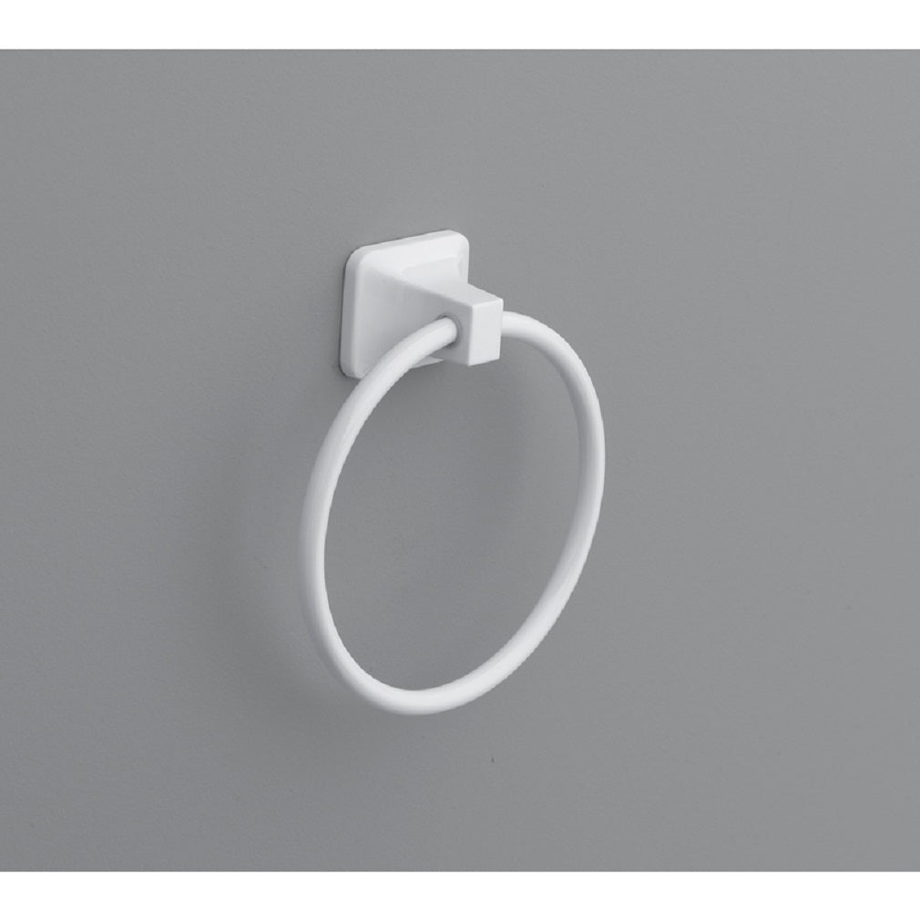 OakBrook 297-050607OB Towel Ring, Satin, White