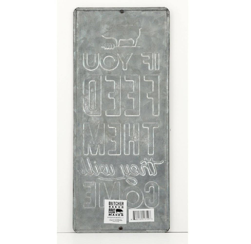 Open Road 90170831 Butcher Baker BBQ Maker Sign, Tin