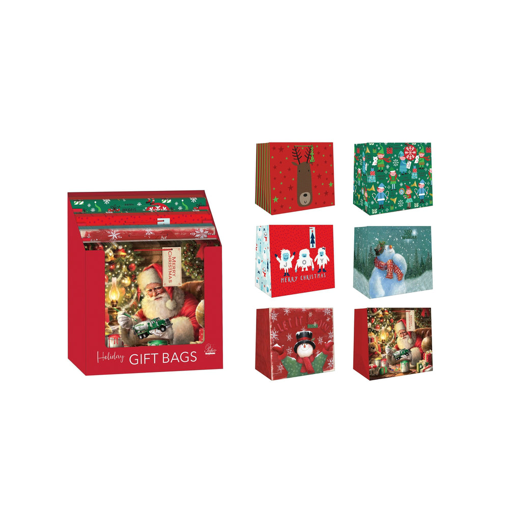 Paper Images CGB5XA24CD-7 Christmas Jumbo Gift Bag, Assorted Colors