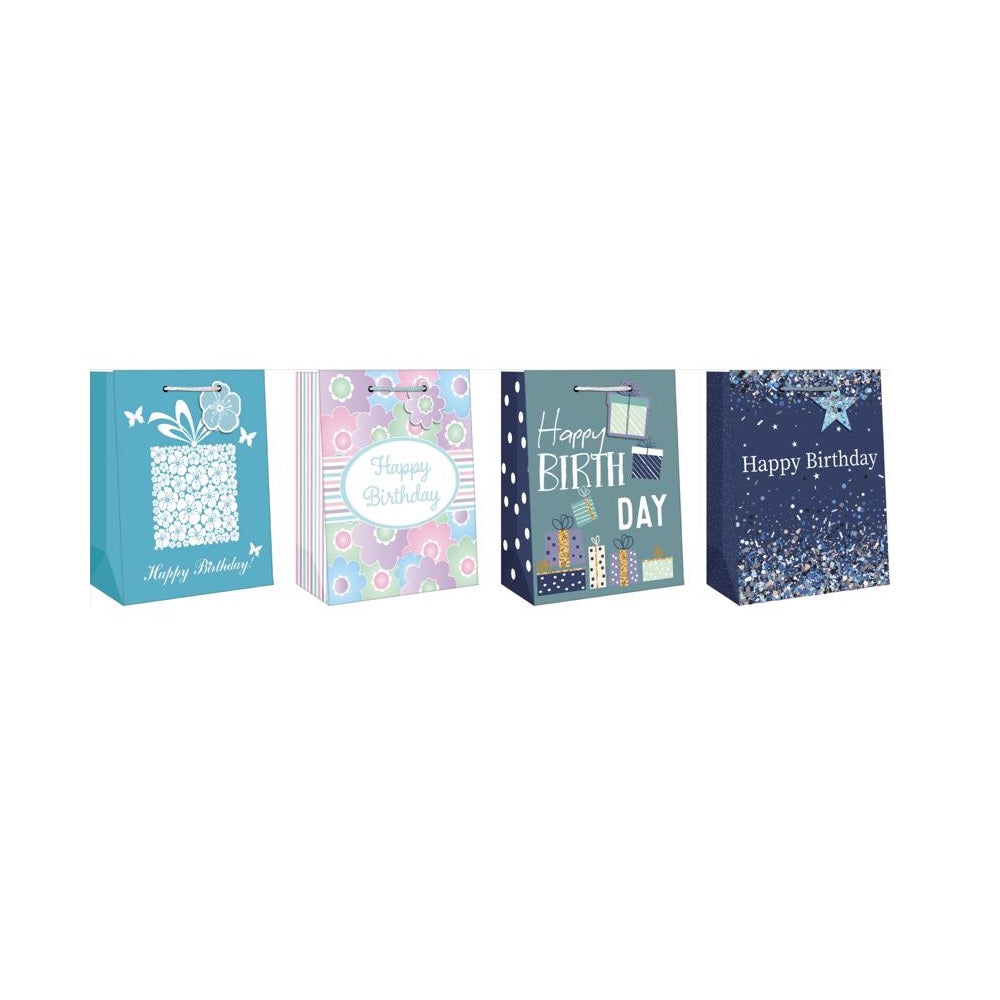 Paper Images EGBT2A-1 Adult Birthday Medium Christmas Gift Bag, Assorted Color