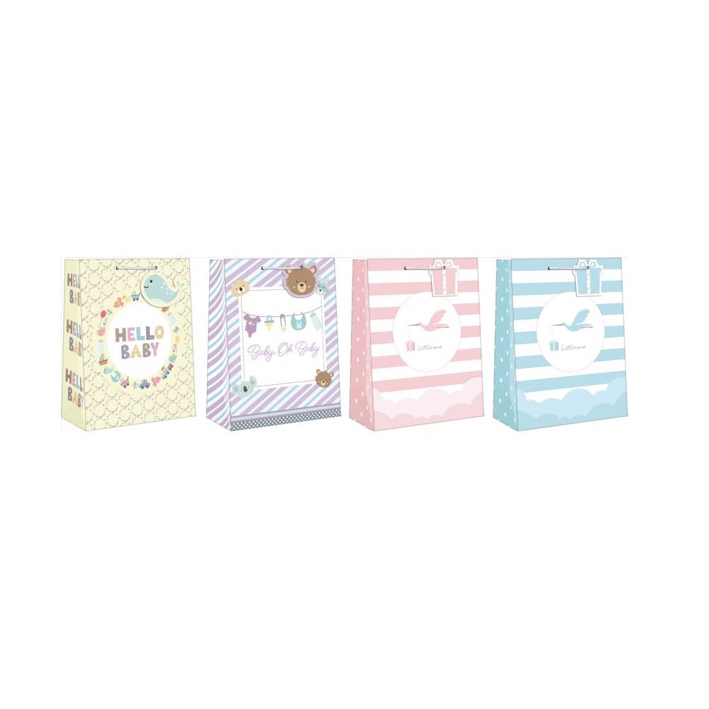 Paper Images EGBT3A-8 Baby 2 Christmas Gift Bag, Assorted Color