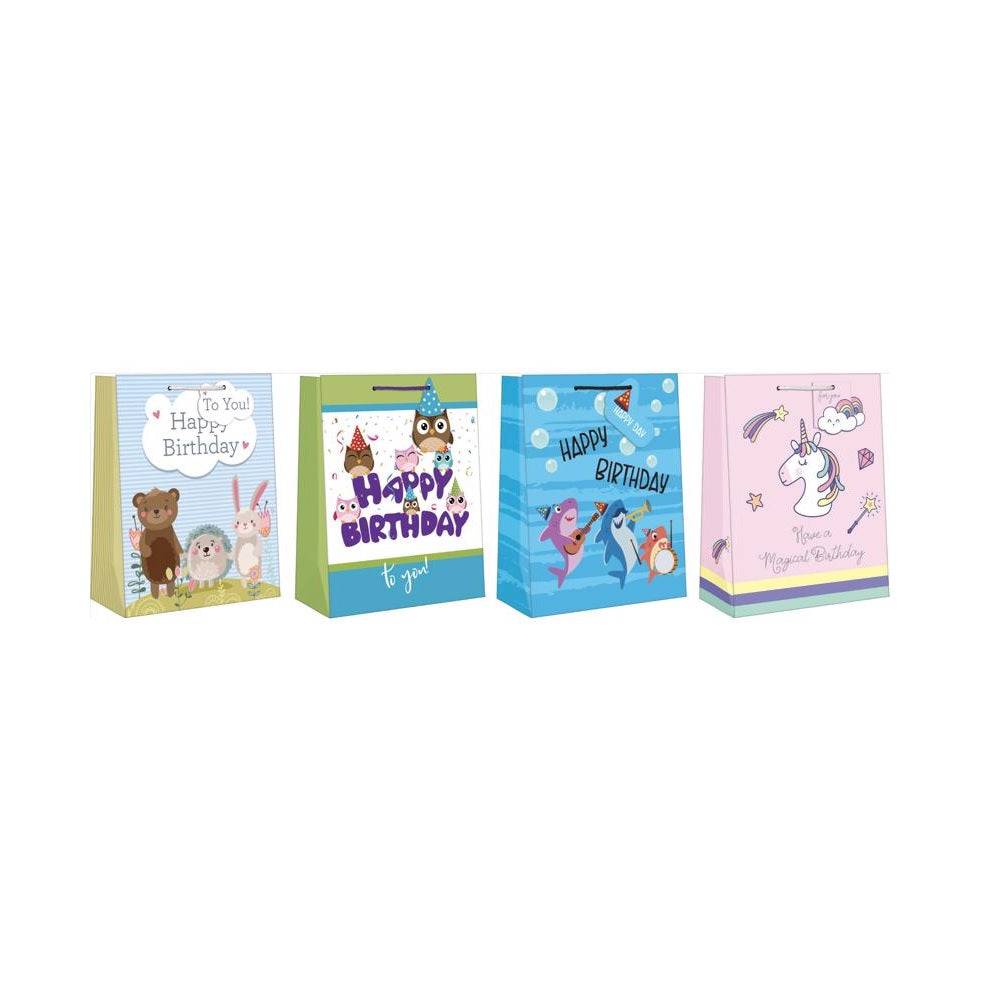 Paper Images EGBT3A-1 Large Juvy Birthday Christmas Gift Bag, Assorted Color
