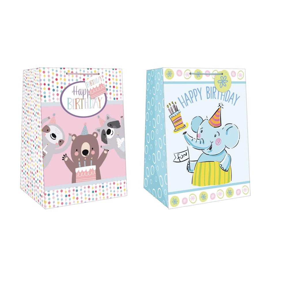 Paper Images EMWJGBA-1 Mega Wide Jumbo Juvy Birthday Christmas Gift Bag, Assorted Color