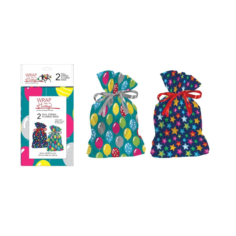 Paper Images E2MXLDGB-02 Drawstring Gift Bag, Assorted Color