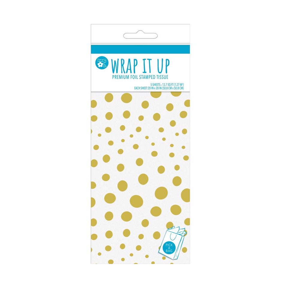 Paper Images TISHS5-1 Izzy Ob All Occasion Tissue Paper, Gold