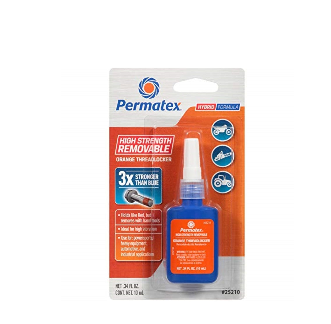 Permatex 25210 Hybrid Thread Locker, Temporary, 0.34 oz