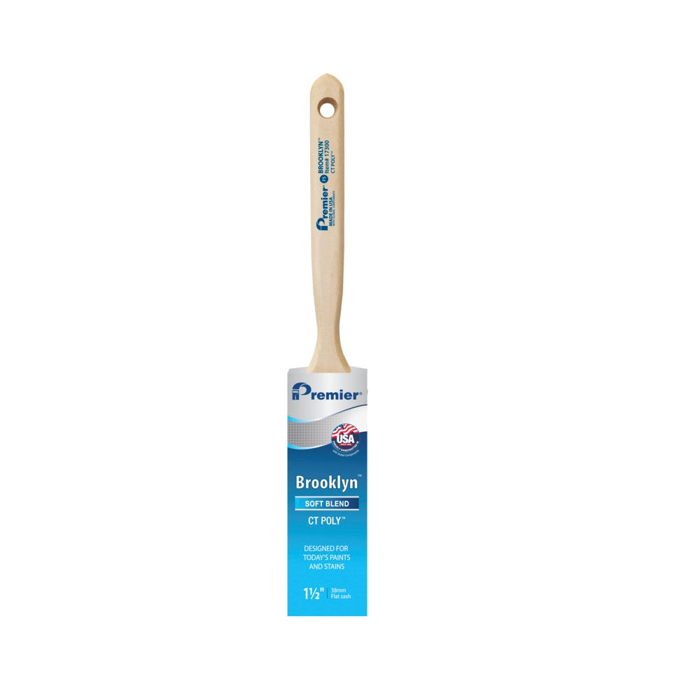 Premier 17300 Brooklyn Flat Sash Paint Brush, 2-1/2 Inch