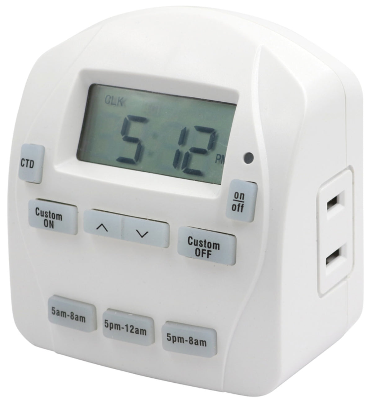 Prime Wire & Cable TNIDP12-RC EZ-Set Indoor Digital Timer, White