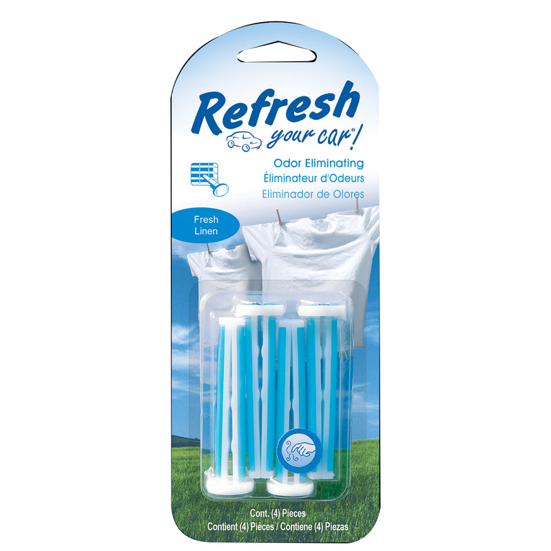 Refresh Your Car E301334600 Fresh Linen Car Vent Clip, 4 Pack