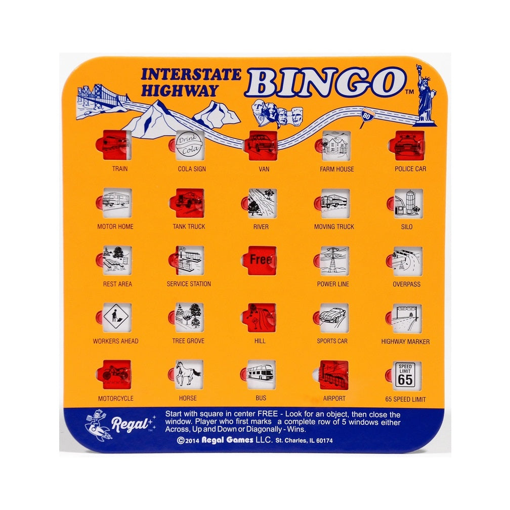 Regal Games 9172AS24 Travel Bingo Cards, Assorted Colors