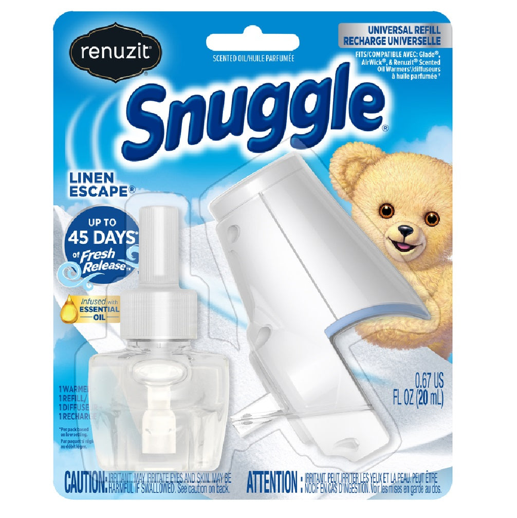 Renuzit 64830 Snuggle Linen Escape Oil Warmer Kit, 0.67 Oz