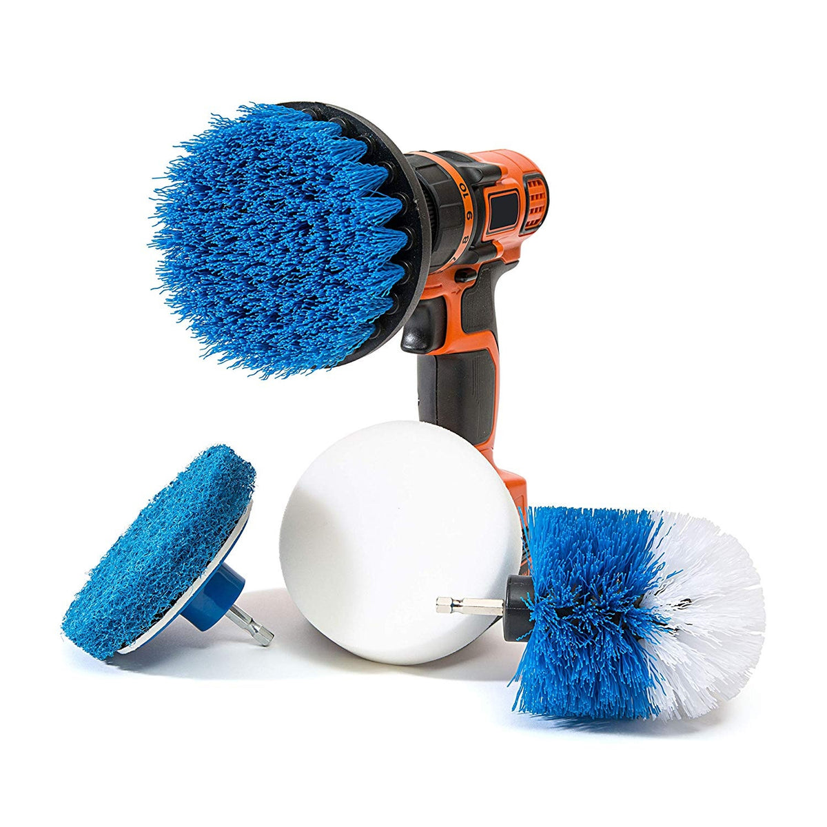 RevoClean 3241-WP-101 Deep Clean Power Drill Scrub Brush Set, 4-Piece
