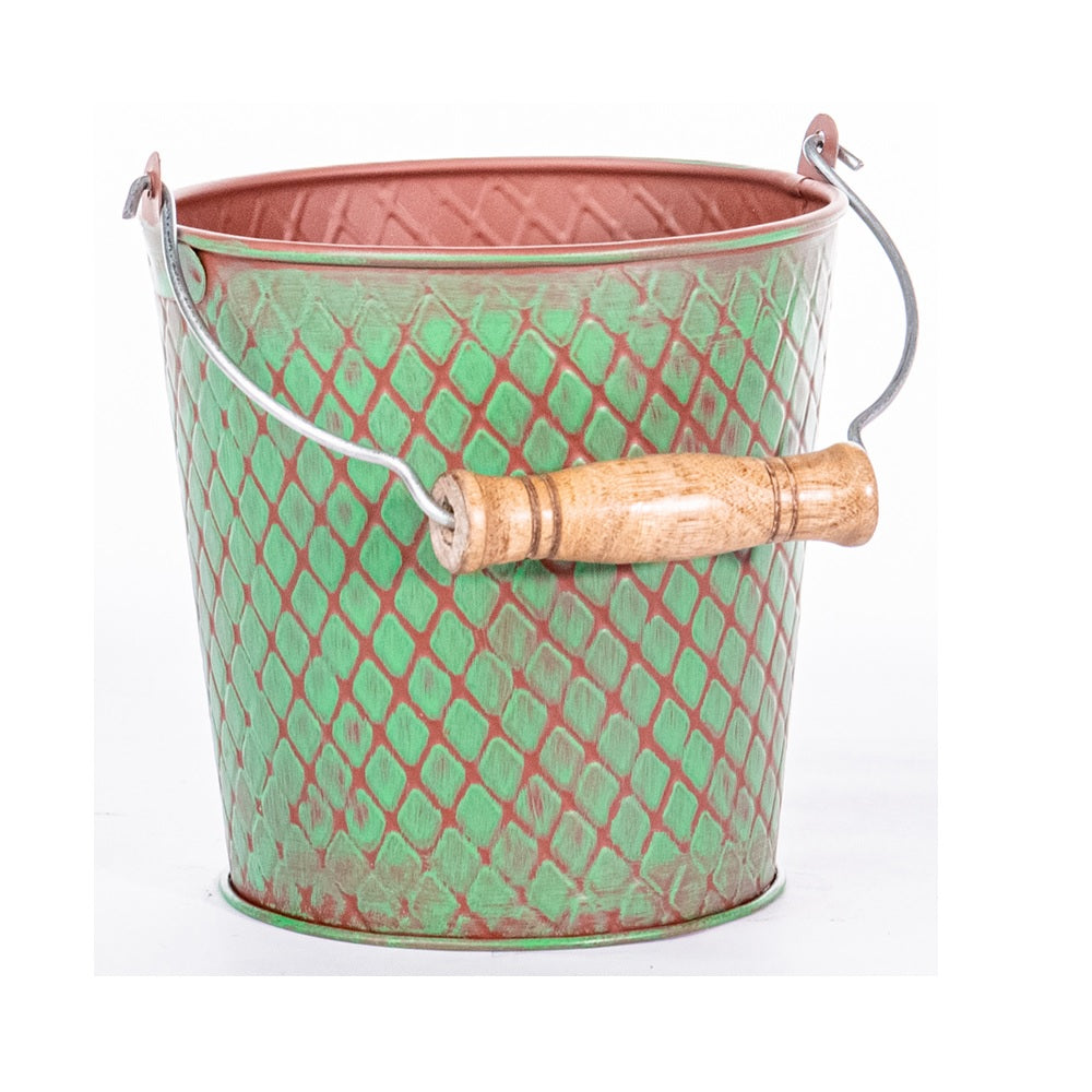Robert Allen MPT02644 Meridian Diamond Round Planter, 8 Inch