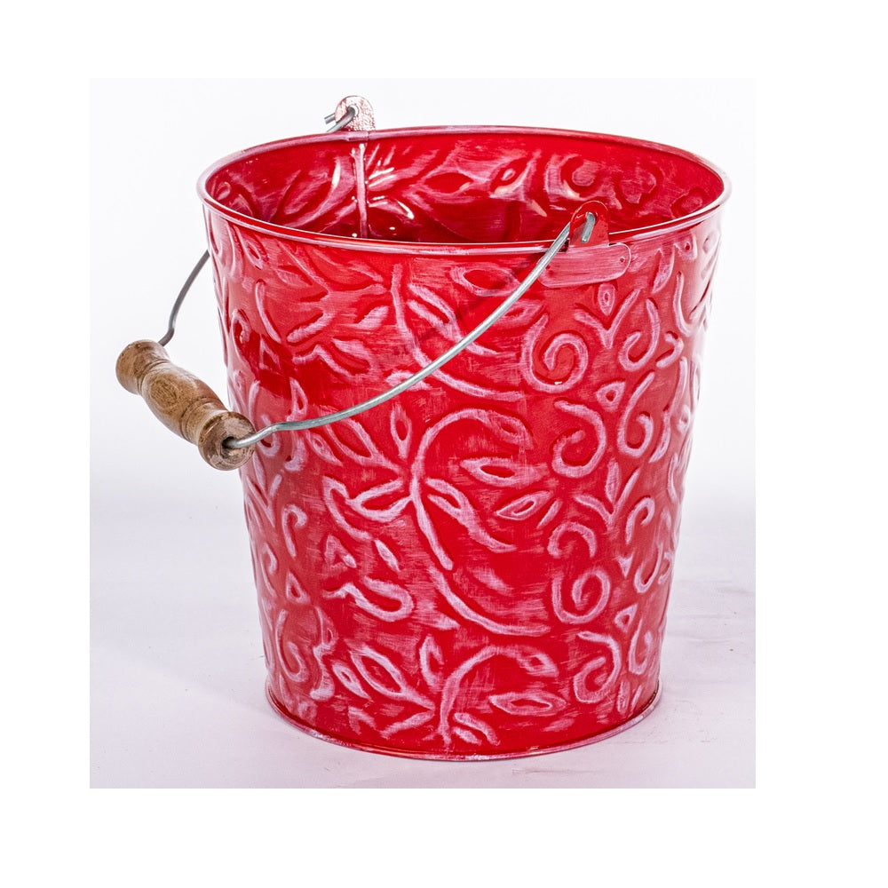 Robert Allen MPT02629 Meridian Floral Round Planter, 4 Inch