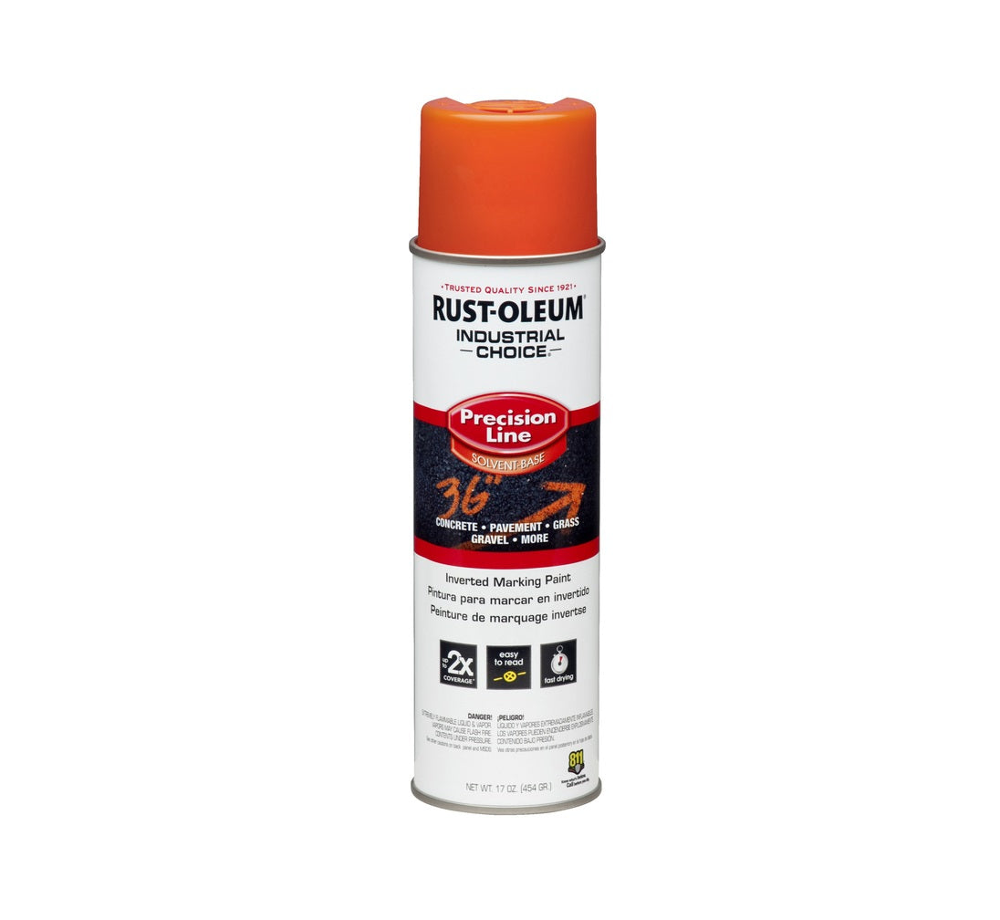 Rust-Oleum 203026 Industrial Choice Field Marking Paint, Alert Orange, 17 Oz