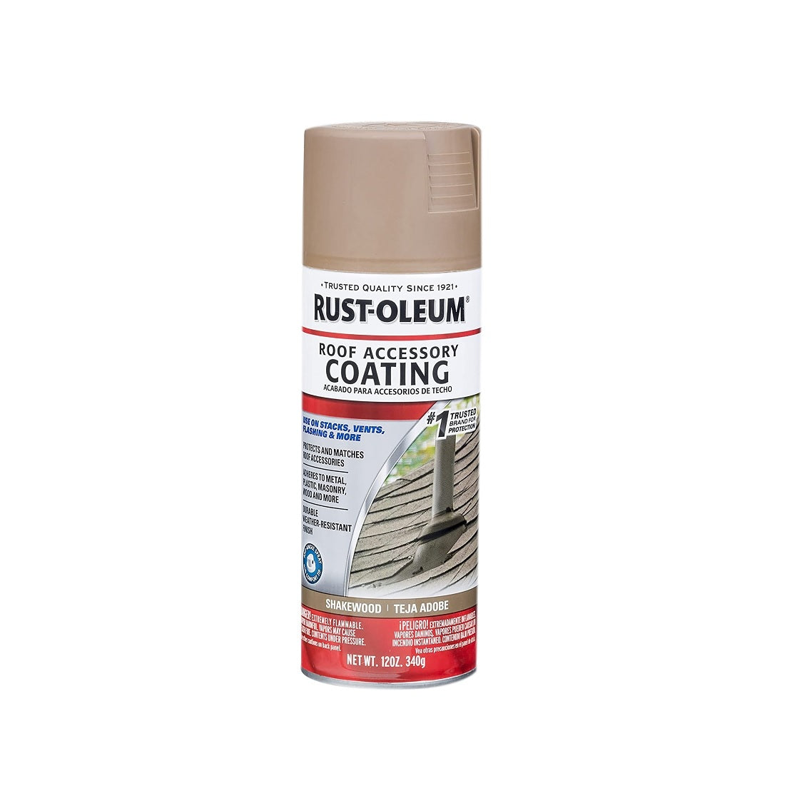 Rust Oleum 285225 Rust-Preventative Spray Paint, Shakewood, 12 oz.