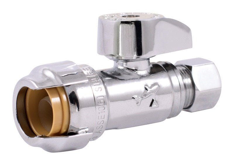 SharkBite 23037LFA4 Push to Connect Turn Straight Valve, 1/2" x 1/2"