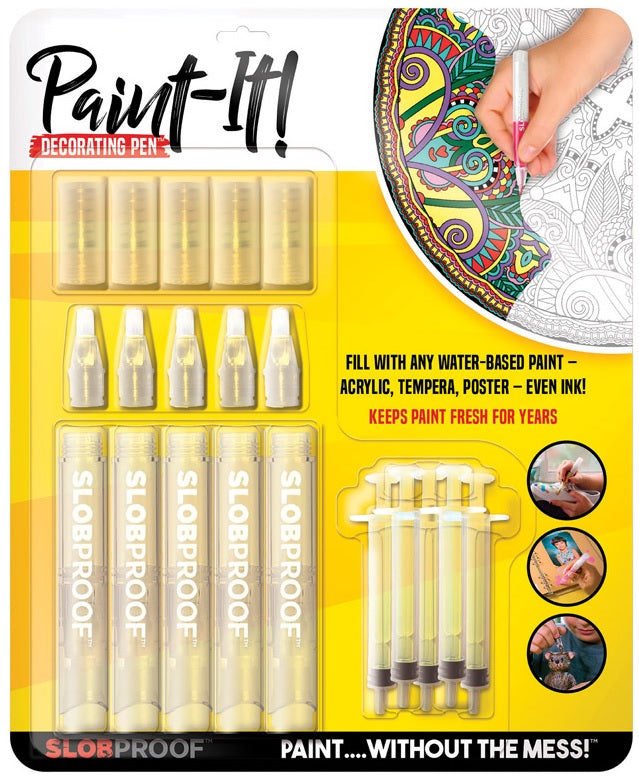 Slobproof SLB004 Paint-it Decorating Paint Pens, Plastic
