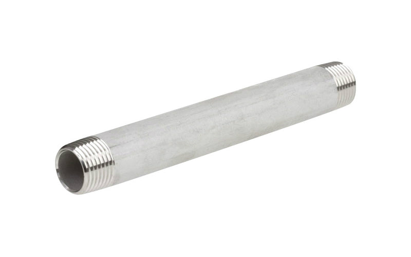 Smith Cooper S8344NI012040B Schedule 40 Welded Nipple, Stainless Steel, 1-1/4" x 4"