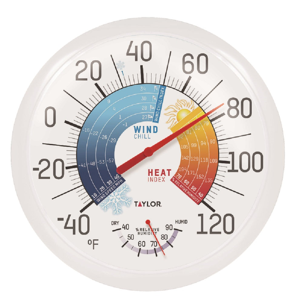 Taylor 6751 Dial Thermometer, Plastic, Multicolored, 13-1/4 inch