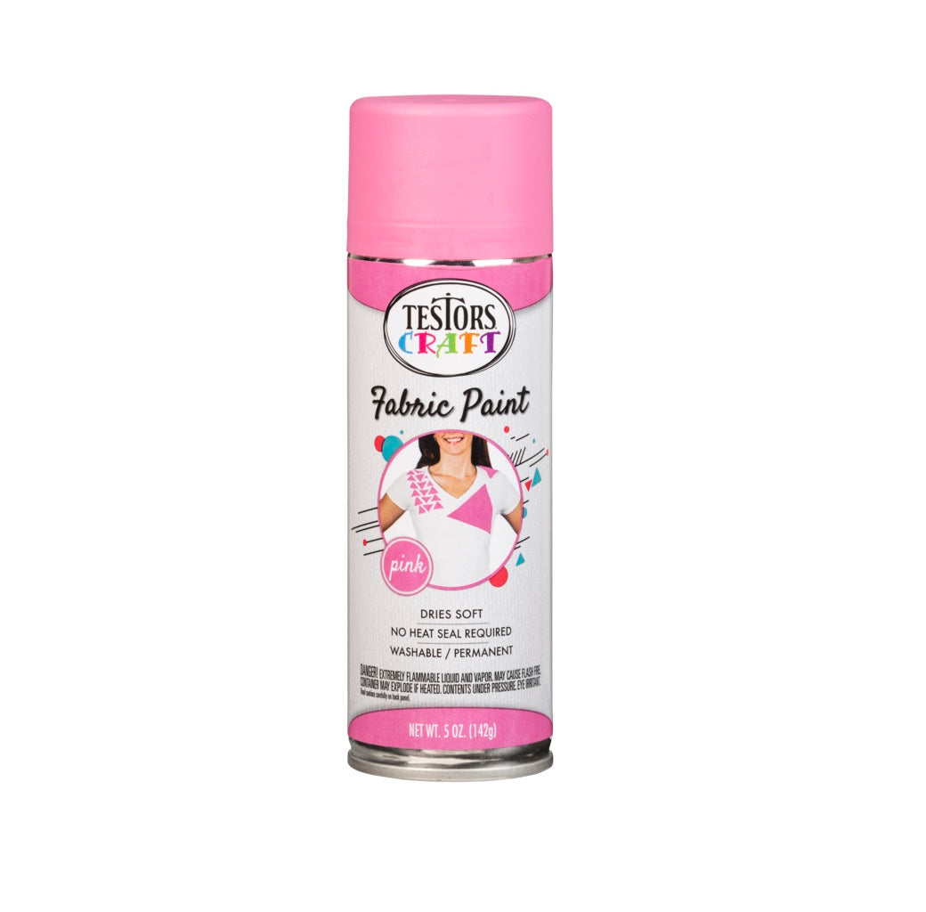 Testors 344362 Craft Fabric Spray Paint, Pink, 5 Oz