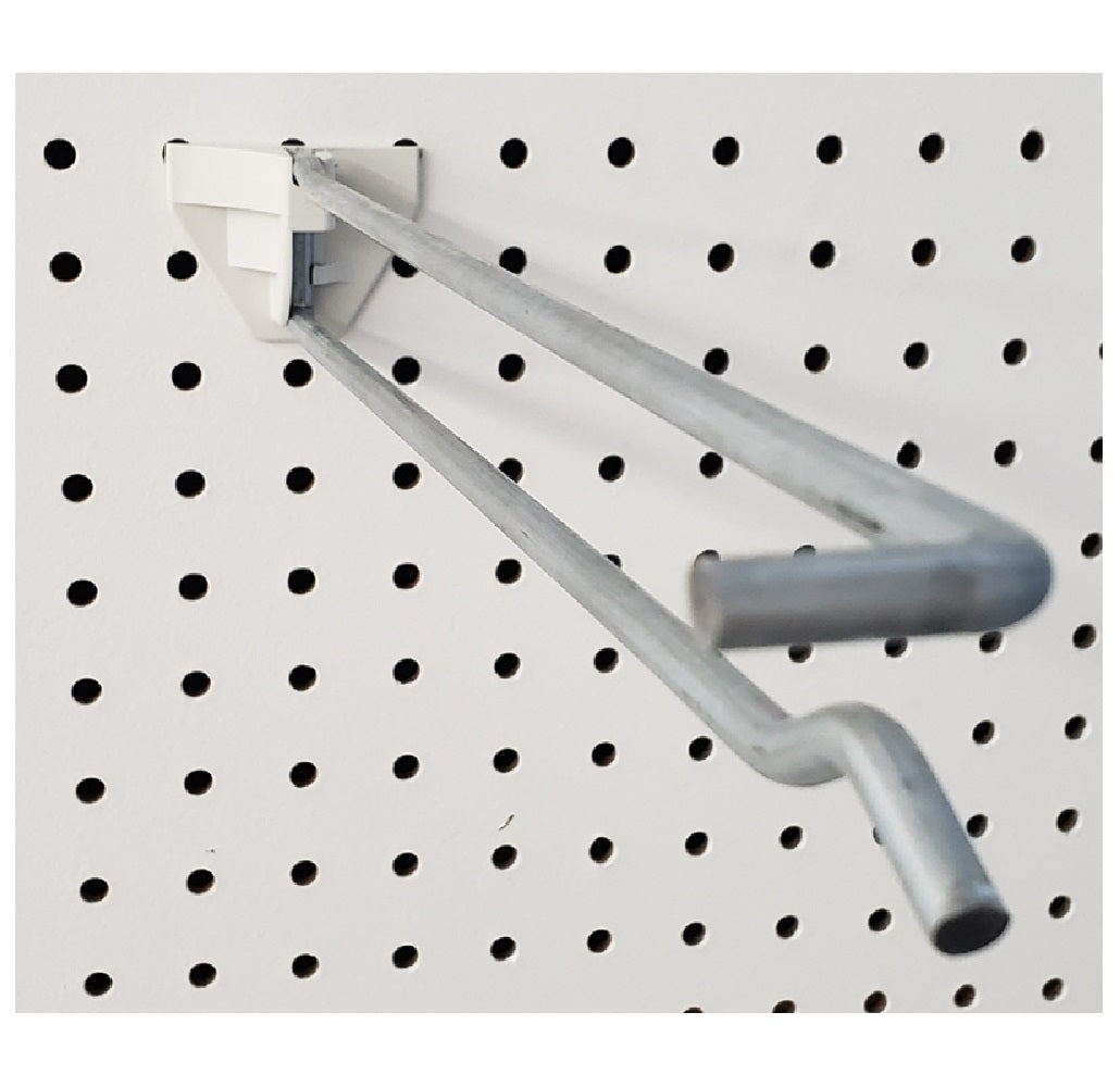 Trion QBP5AXH12 Quick Back Peg Hook With Back Plate, Galvanized, 12"