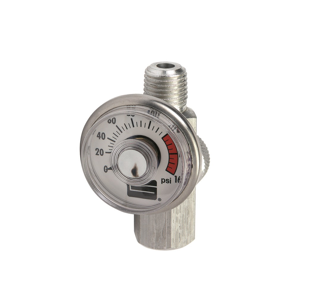 Tru-Flate 41135 Air Line Regulator with Gauge, Steel, 1/4 inch