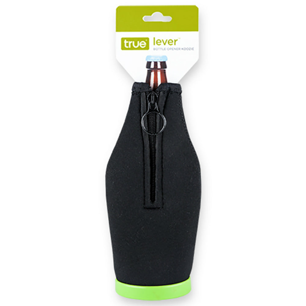 True 2092 Lever Manual Bottle Opener/Koozie, Black