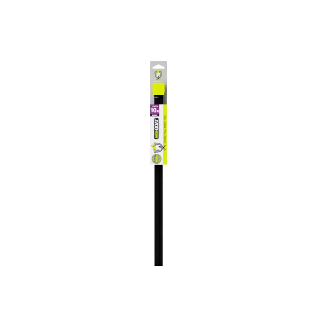 Twisted Goat TG-10FT-1PK Twist Ties, Nylon, Black