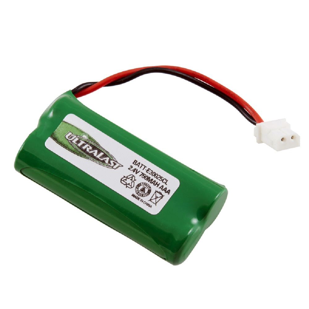 Ultralast BATT-E30025CL NiMH Cordless Phone Battery, 2.4 V, 750 Ah