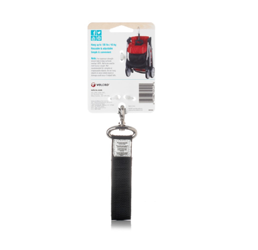 Velcro VEL-30120-USA  Easy Hang Storage Straps, Black, 16" L
