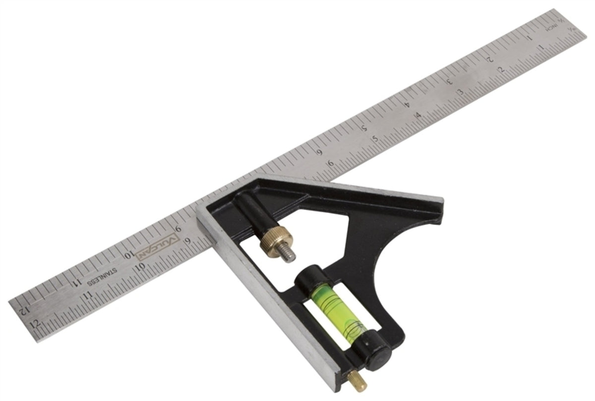 Vulcan TGE-TS12 Combination Square, Satin Chrome