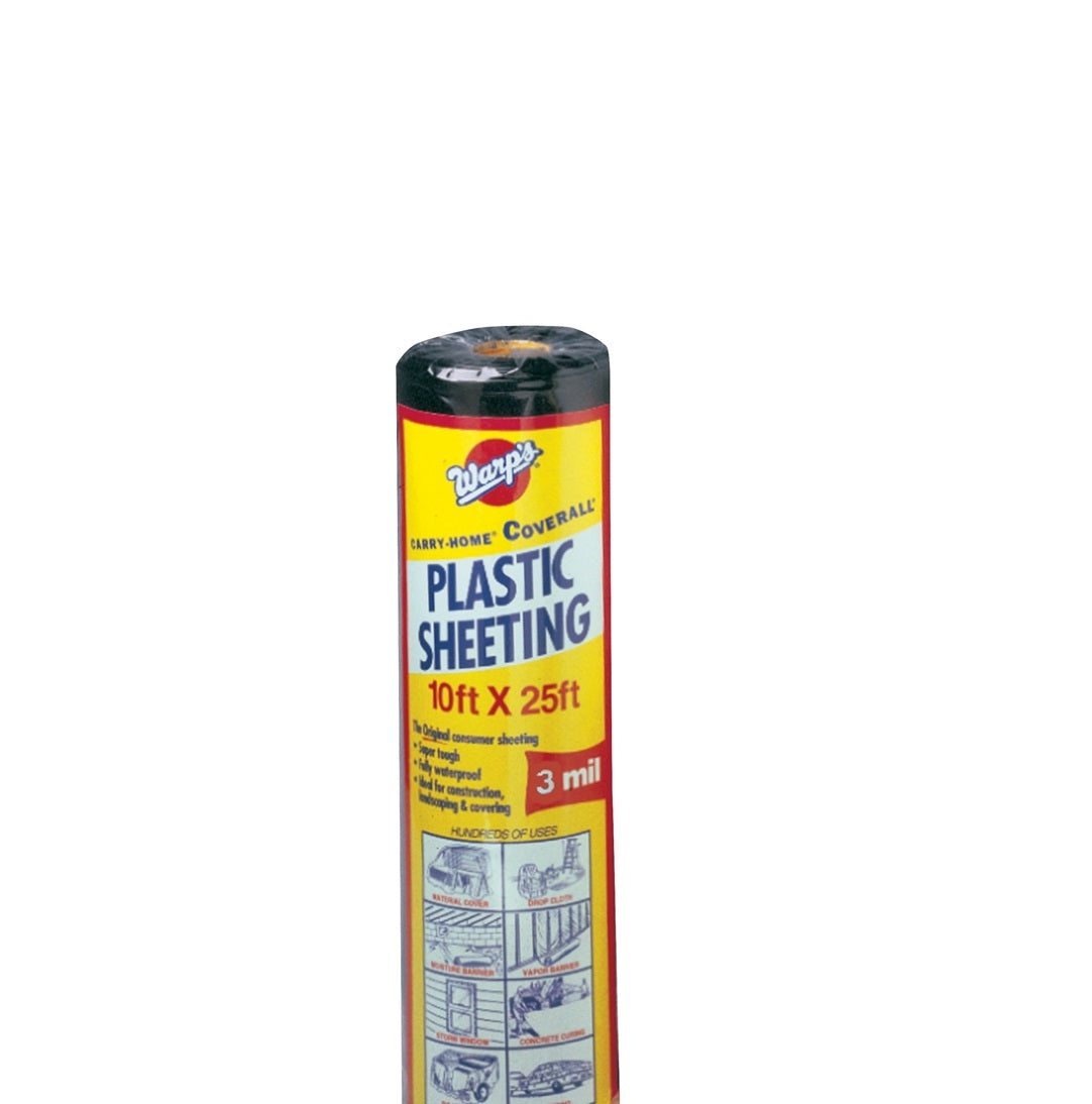 Warp's SP-3CH10-B  Polyethylene Sheeting, 10' x 25', Black